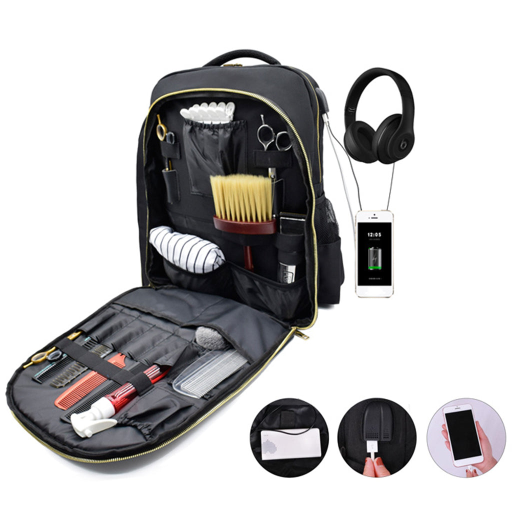 Professional Barber Travel Backpack – Tool Storage + USB Charging