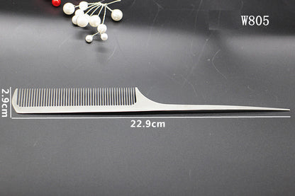 Anti-static stainless steel barber comb