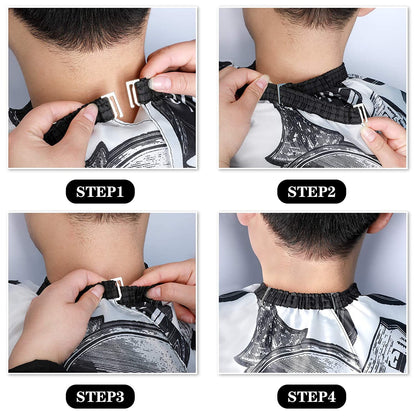 💈 Floral Pro Barber Cape + Neck Duster Set