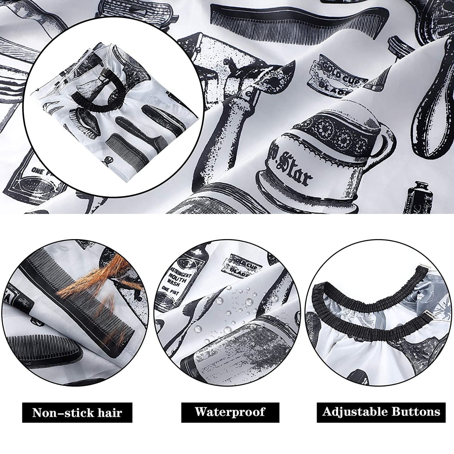 💈 Floral Pro Barber Cape + Neck Duster Set