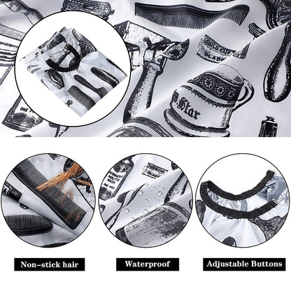 💈 Floral Pro Barber Cape + Neck Duster Set