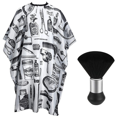 💈 Floral Pro Barber Cape + Neck Duster Set