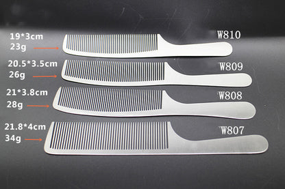 Anti-static stainless steel barber comb