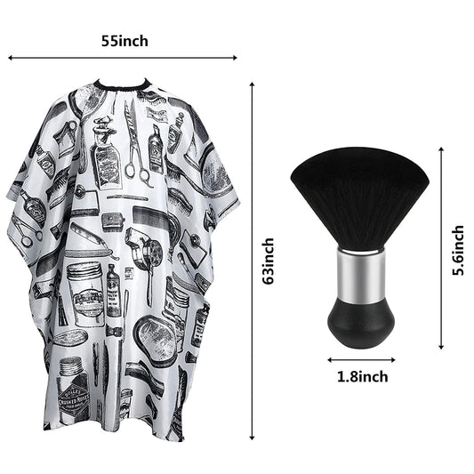 💈 Floral Pro Barber Cape + Neck Duster Set